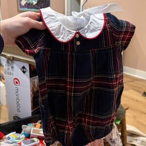 NWT Edgehill Collection Plaid Baby Onesie Outfit
